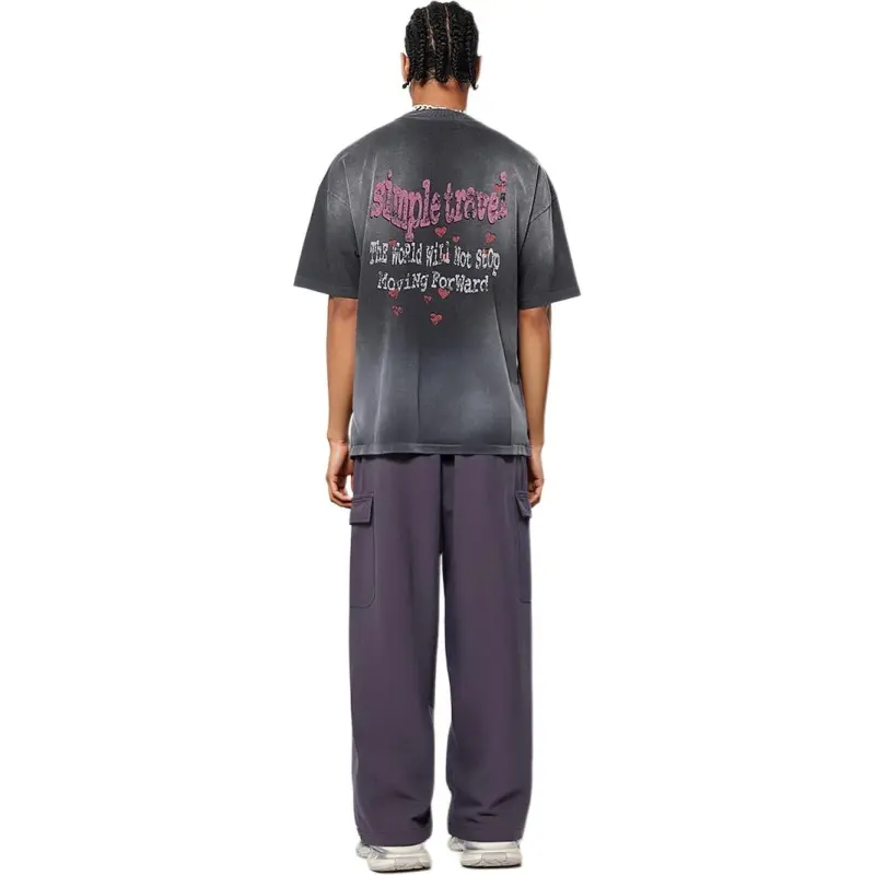 NEVER RULE Casual Pants Unisex Purple-1