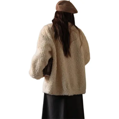 Juden Choi Velvet feel Coat Women's Beige