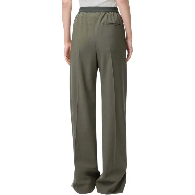 LOEWE SS25 Casual Pants Women's Khaki Green-2