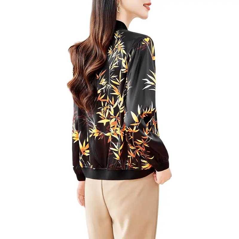 Yi Mengyuan Silk Jackets & Coats Women's Starry Black-1