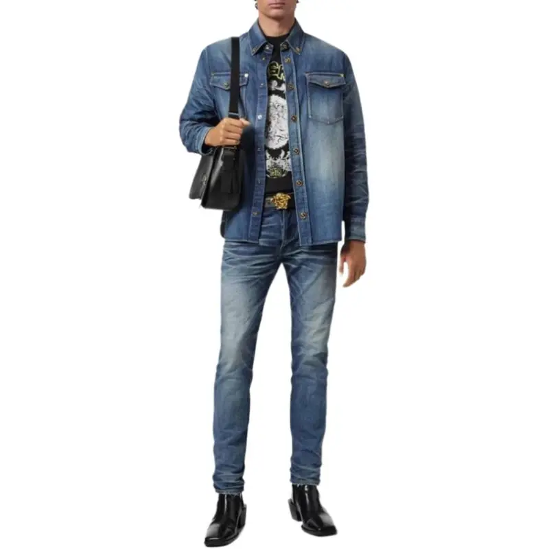 VERSACE Japanese denim Overshirt-2