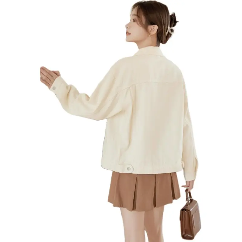 Mu Xiao Xin Denim Jacket Women's Ecru-2