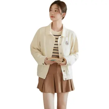 Mu Xiao Xin Denim Jacket Women's Ecru