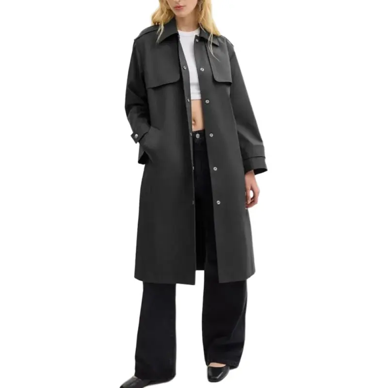 COACH FW24 Trench Coat Women's Washed Black-1