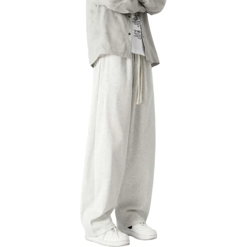 Mackyo Casual Pants Unisex White Heather Gray-3