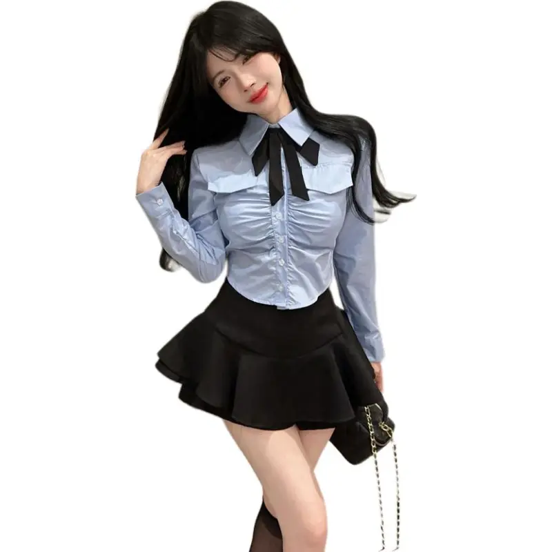 Mu Xiao Xin Two Piece Skirt Sets Women's-2