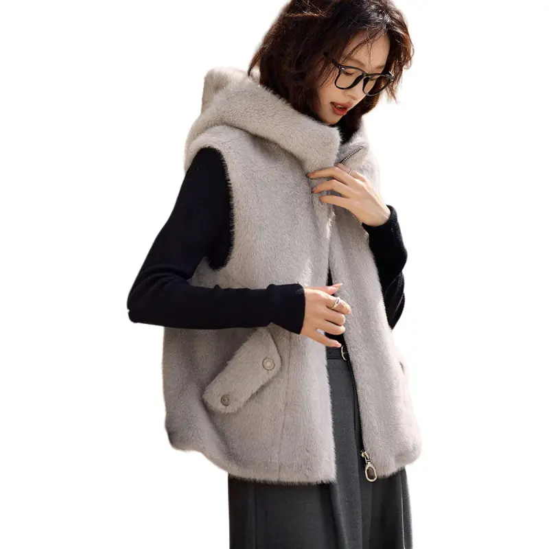 Mo Han Yi Mei Vest Women's Elephant Gray-2