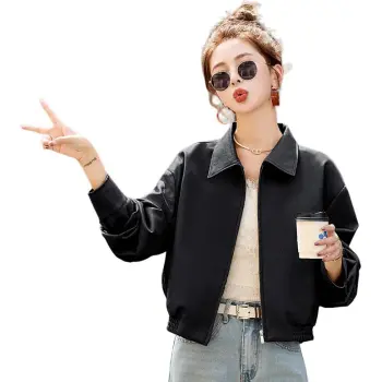 Yi Mengyuan Leather Jackets Coats Women's