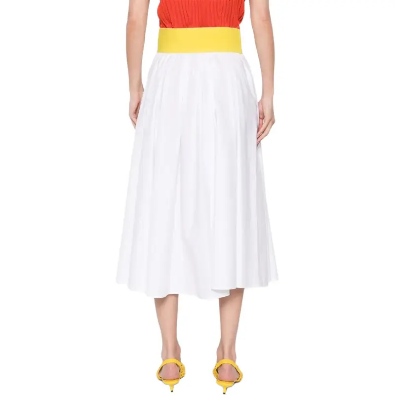 MSGM Poplin Midi Skirt-2