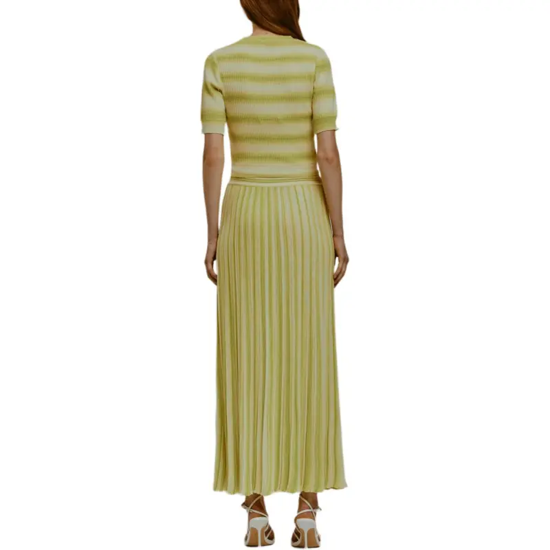Antonino Valenti Knit Long Skirt Women's Light Yellow-1