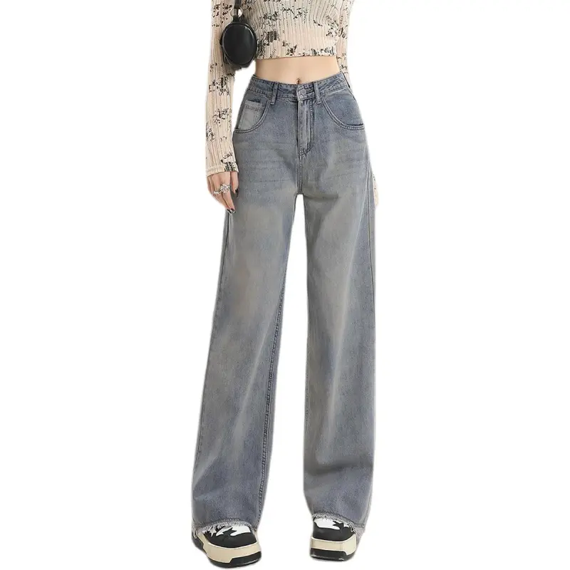 Weixi Jeans Women's Cool Tea Blue-5