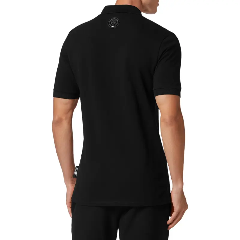 PLEIN SPORT Ss Silver Brush Cotton Polo Shirt-3