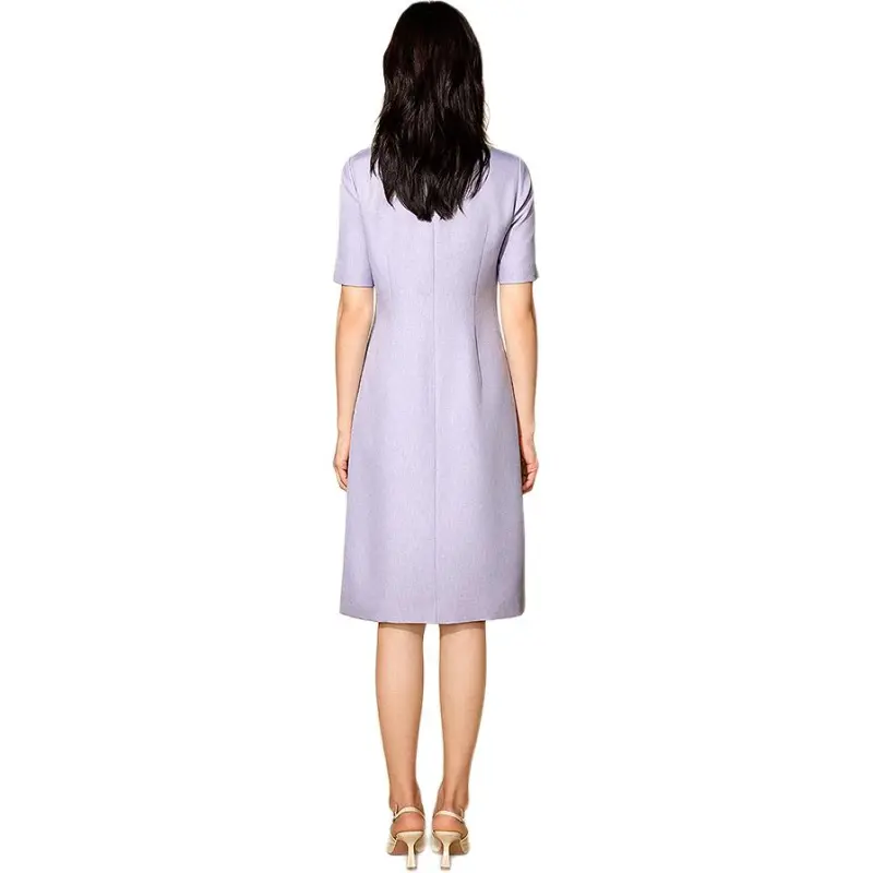 BBLLUUEE Short Sleeved Dress Women's Mist Purple-1