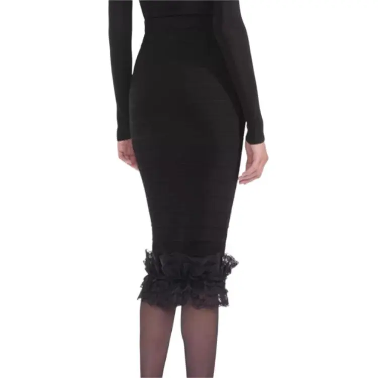 Self portrait Ruffle Knit Midi Skirt-2