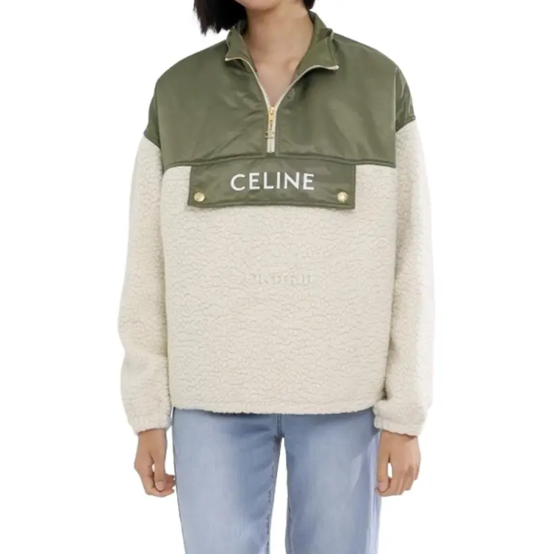 CELINE Cashmere Shearling Jacket Grege/Khaki-6