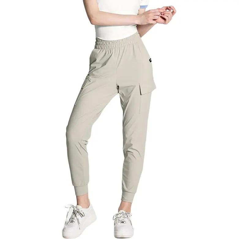 XEXYMIX Knitted Sweatpants Women's Silver Gray-1