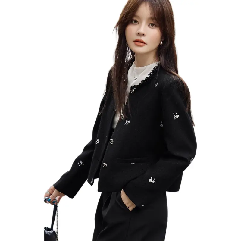 Mo Han Yi Mei Jackets Coats Women's Black-0
