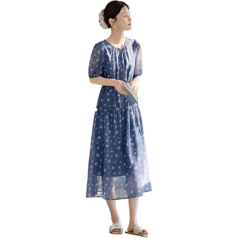 XWI Short Sleeved Dress Women's Sea Salt Blue-0