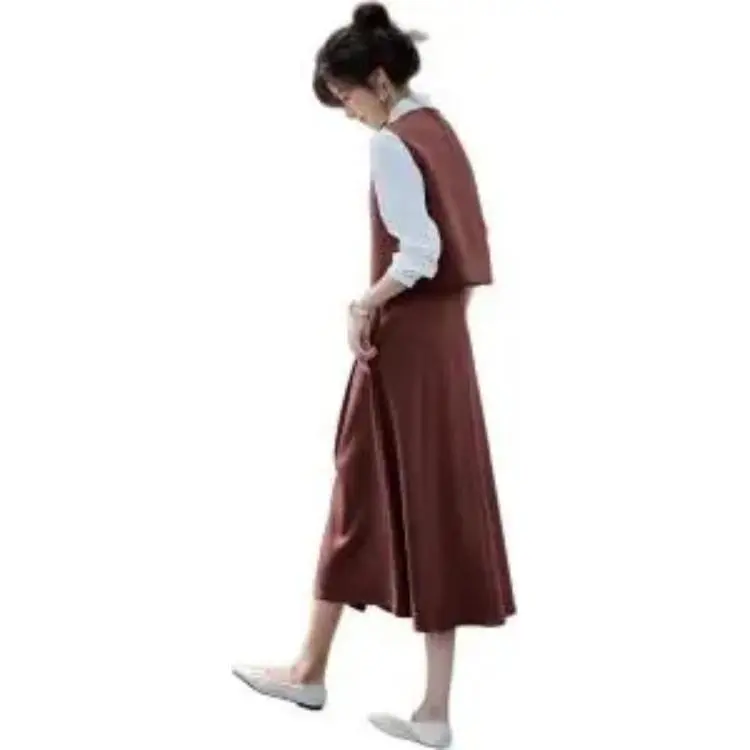 Mo Han Yi Mei Skirt Set Women's Red-1
