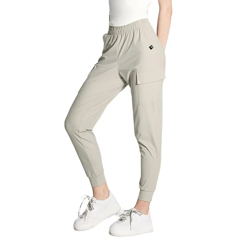 XEXYMIX Knitted Sweatpants Women's Silver Gray-3
