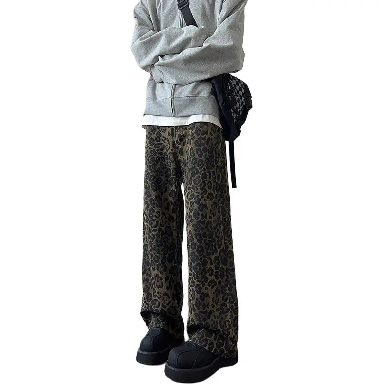 Izex Casual Pants Unisex Leopard Print-2