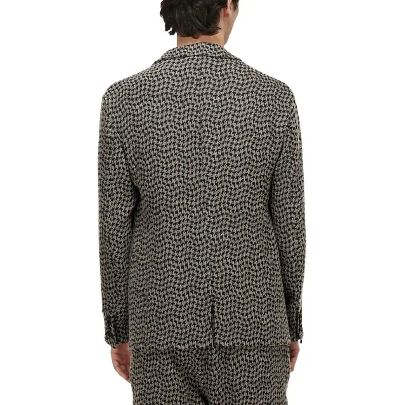 GIORGIO ARMANI Houndstooth pattern Single breasted Blazer-3
