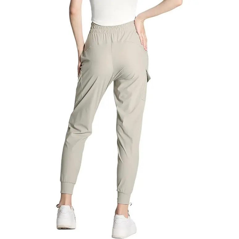 XEXYMIX Knitted Sweatpants Women's Silver Gray-2