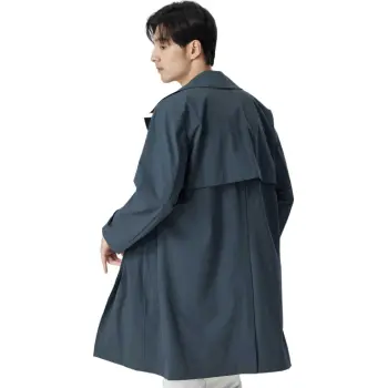 ZIOZIA Trench Coats Men Green