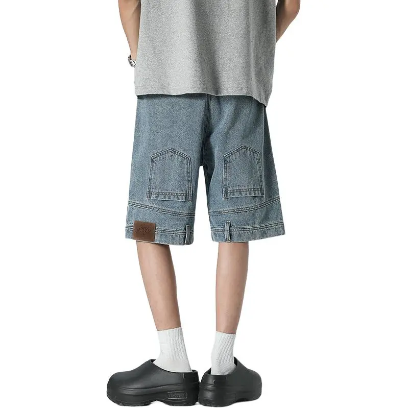 YOFVV Denim Shorts Unisex Blue-4