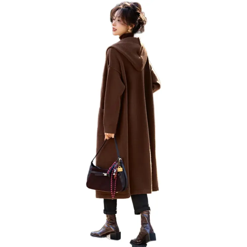 Mo Han Yi Mei Knitwear Women's Coffee-2