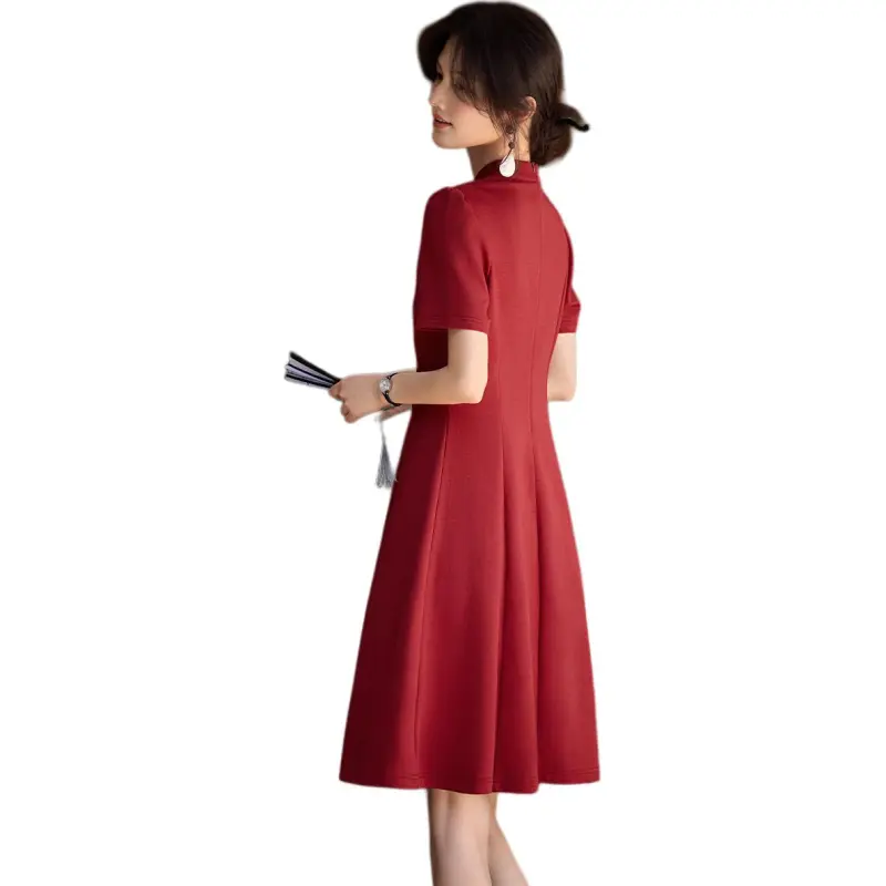 XWI Short Sleeved Dress Women's Red-2