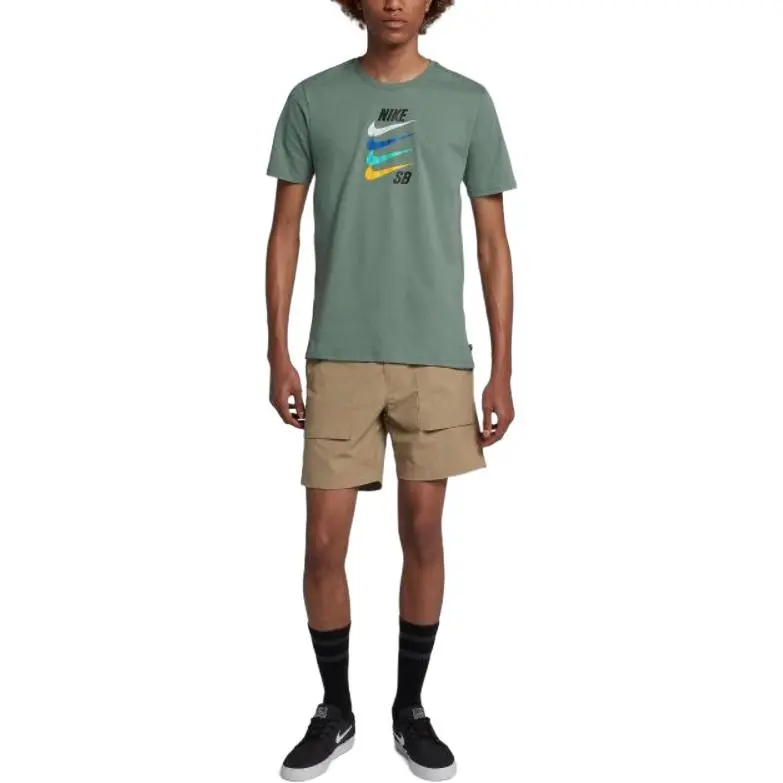 Nike IconSB T Shirt Unisex Gray Green-2
