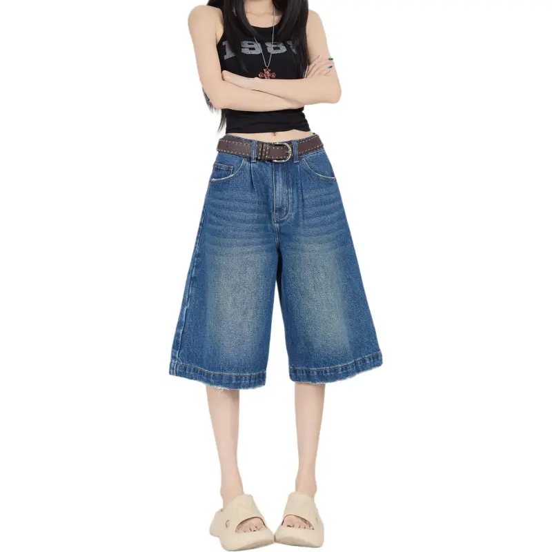 Kazakhstan Denim Shorts Women's-4