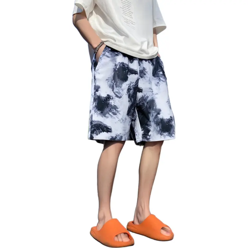 OPMO Casual Shorts Unisex Ink Wash Painting-1