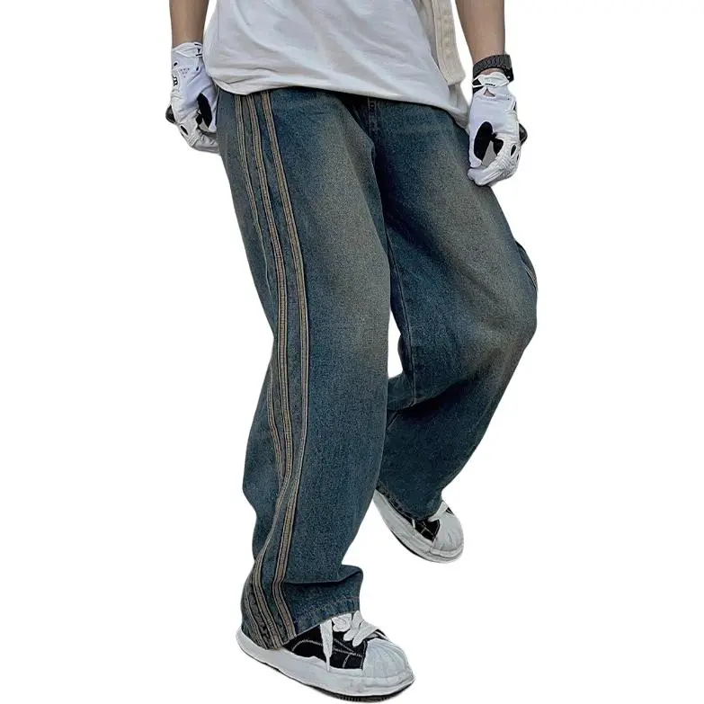 TESTUNG Jeans Men Vintage Blue-3