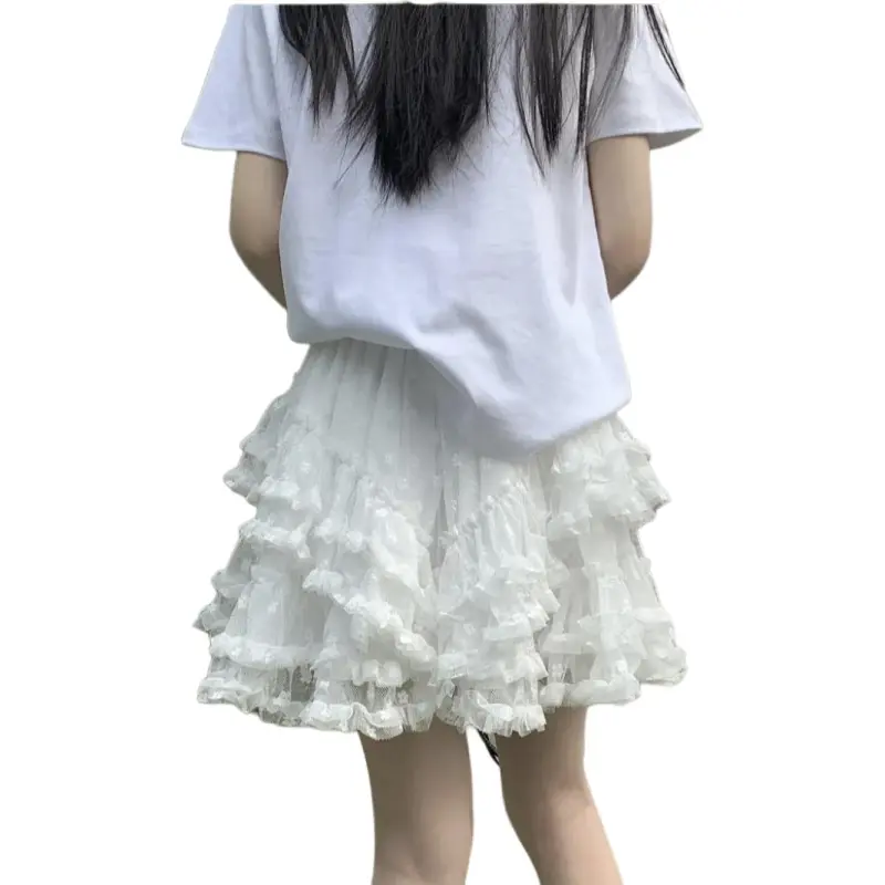 The Temptation Of The Muse Casual Short Skirts Women's White-4