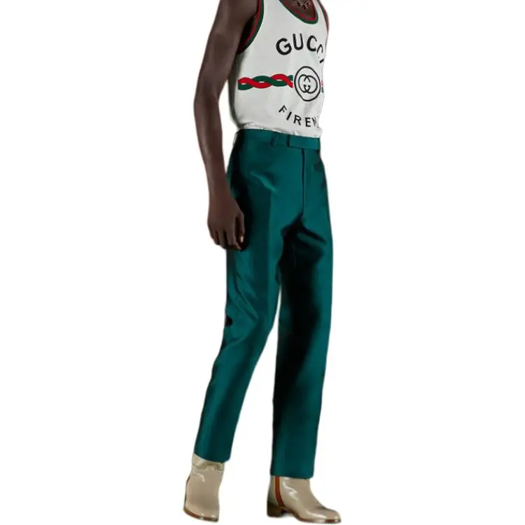 GUCCI Love Parade FW22 Casual Pants Men's Green-3