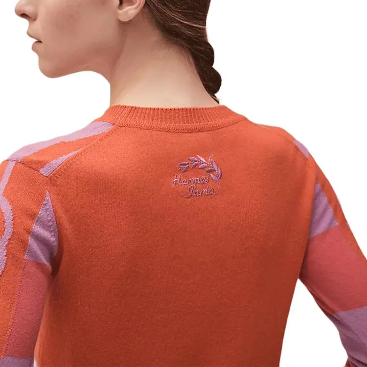 HERMES SS22 Sweater Women's Blood Orange Color-3