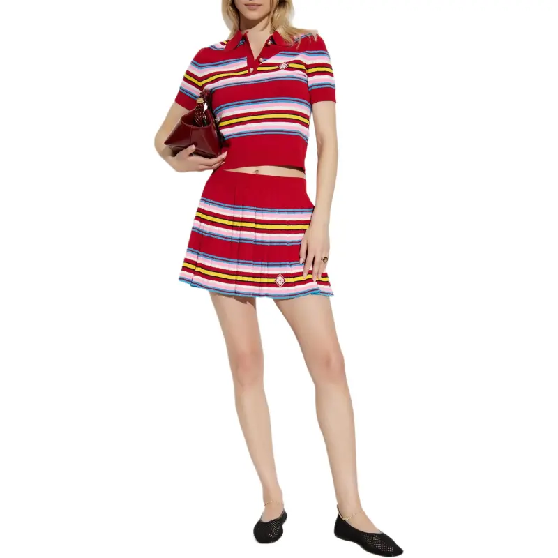 CASABLANCA Striped Polo Top-3