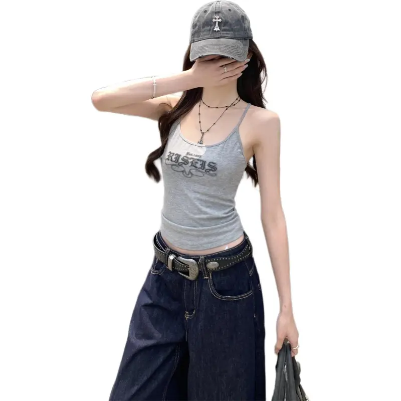 Mu Xiao Xin Camisoles Women's Gray-2