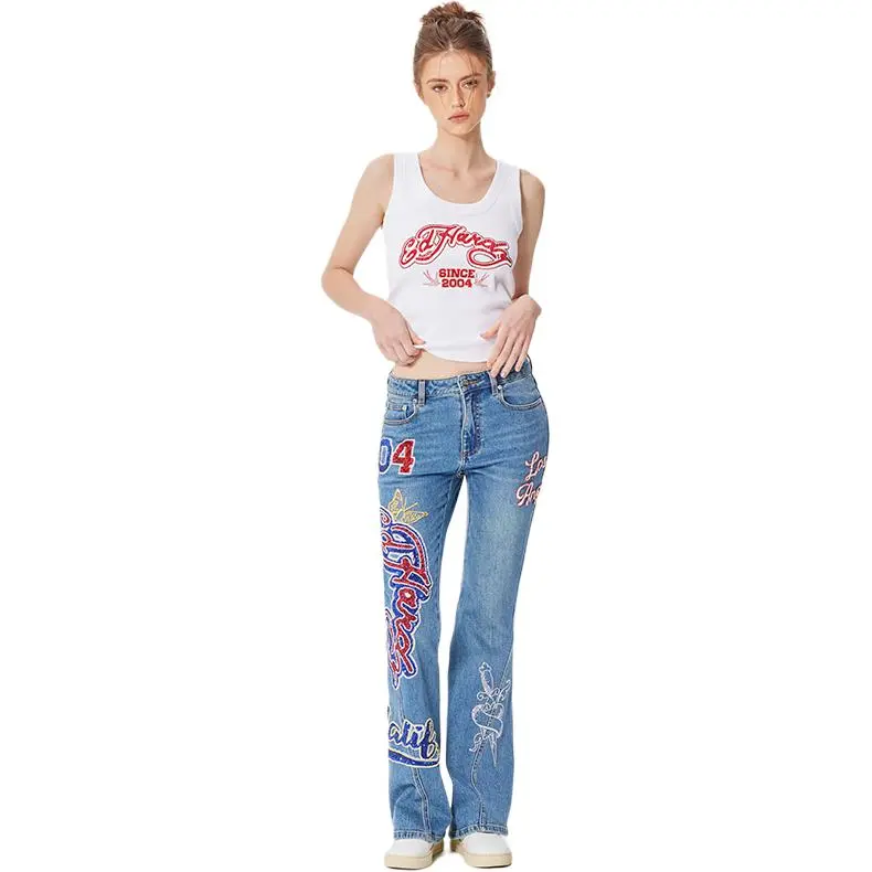 Ed Hardy SS25 Jeans Women's Indigo-3
