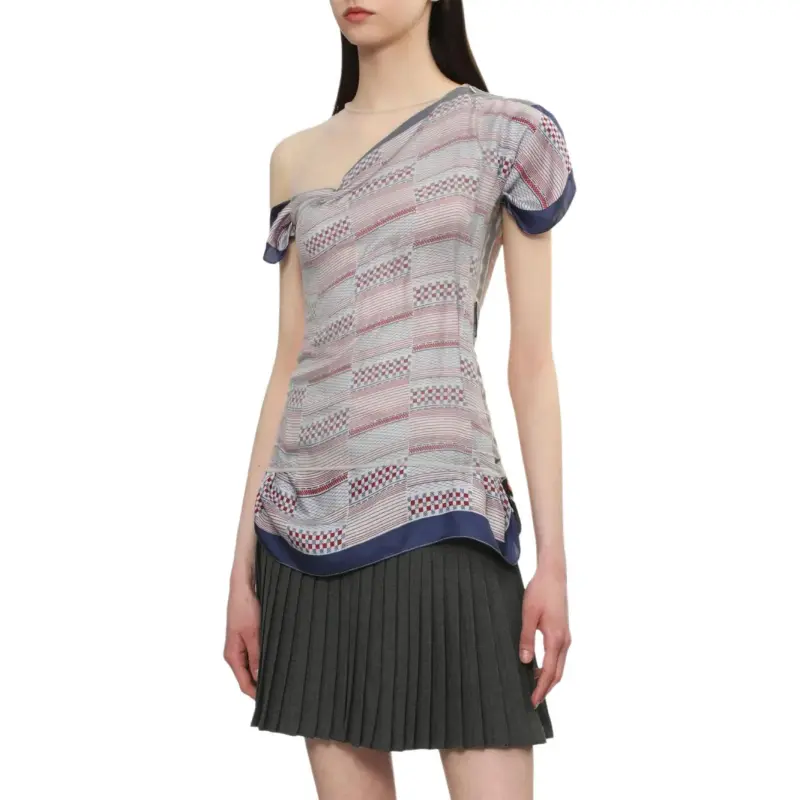 Marine Serre Silk scarves Layered Top-3