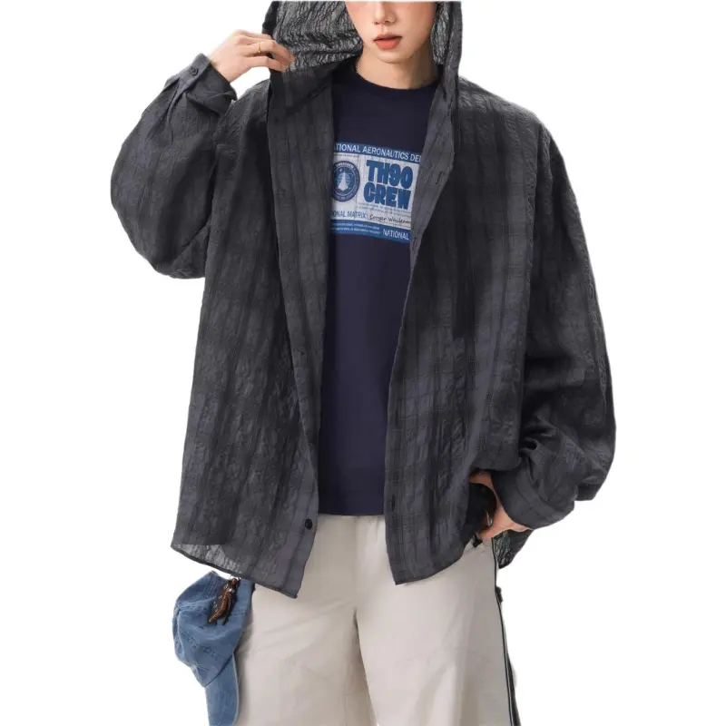 DUATOGE Shirts Men Dark Gray -1