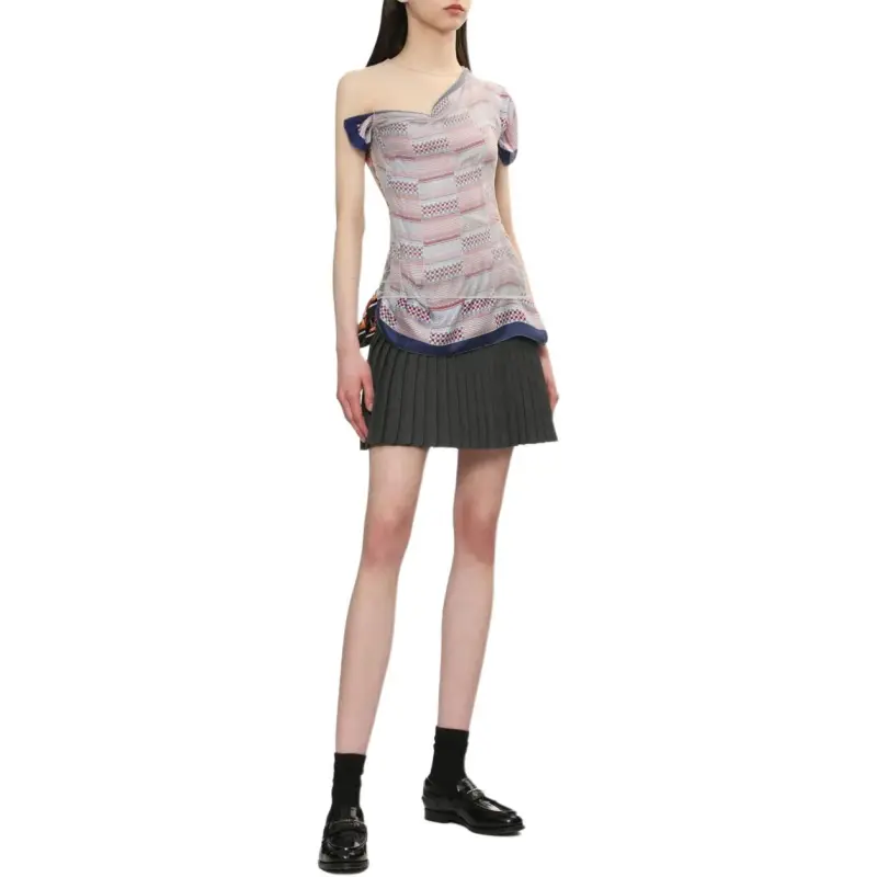 Marine Serre Silk scarves Layered Top-2