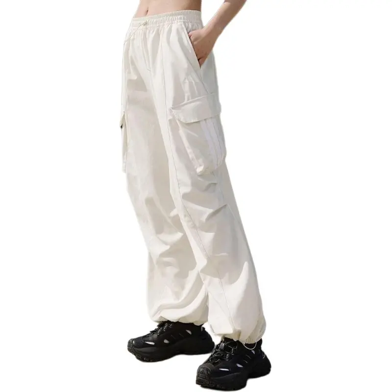 Adidas Climacool WOVEN TRACKSUIT BOTTOMS Cargo Pants Women's Wonder White-3
