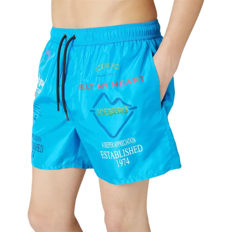 Iceberg Swimming Shorts Men's Blue-4