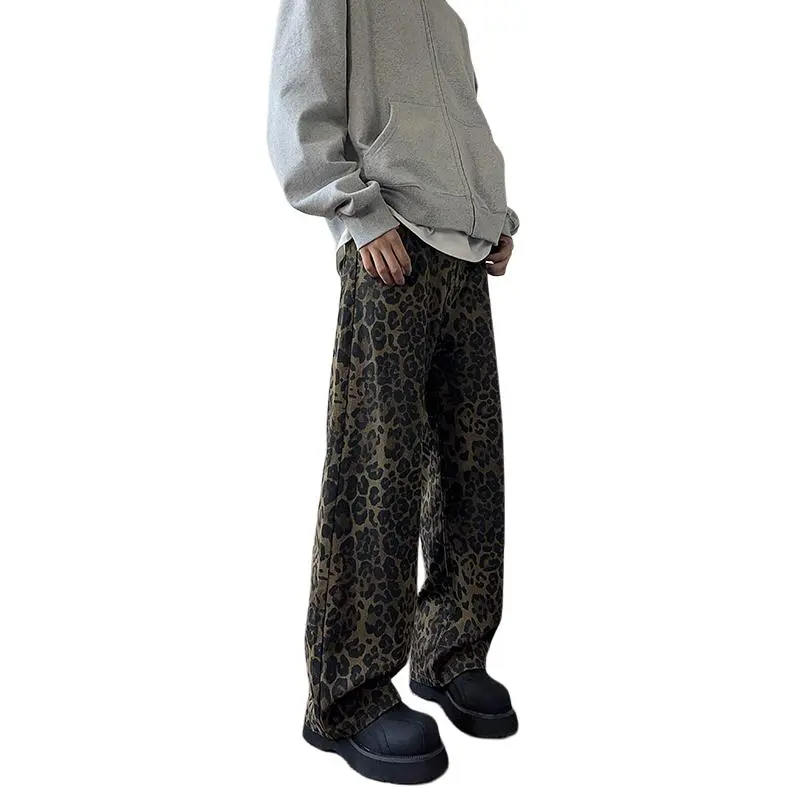 Izex Casual Pants Unisex Leopard Print-3