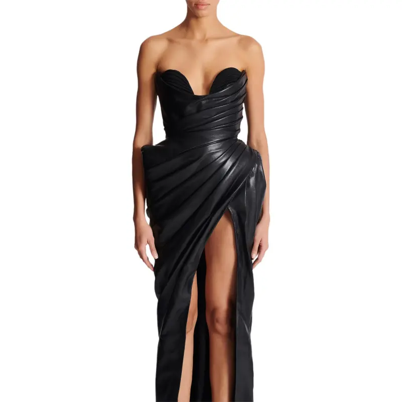 BALMAIN Sleeveless Dress Women's Black-5