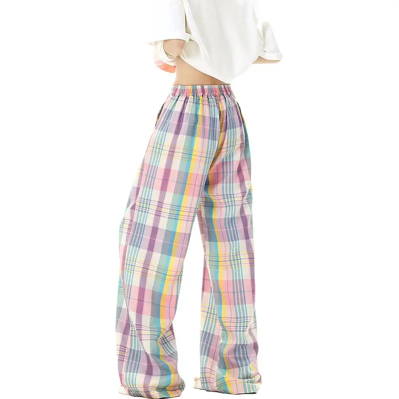 NOAHGIGI Casual Pants Unisex Plaid-1