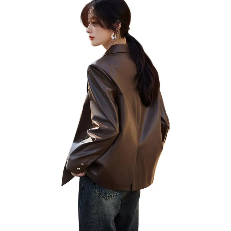 Mo Han Yi Mei Business Suit Coat Women's Coffee-6